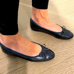 Navy Blue Chanel Ballerina flats size 38